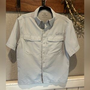 Realtree Men's Casual Light Gray Button Down Shirt